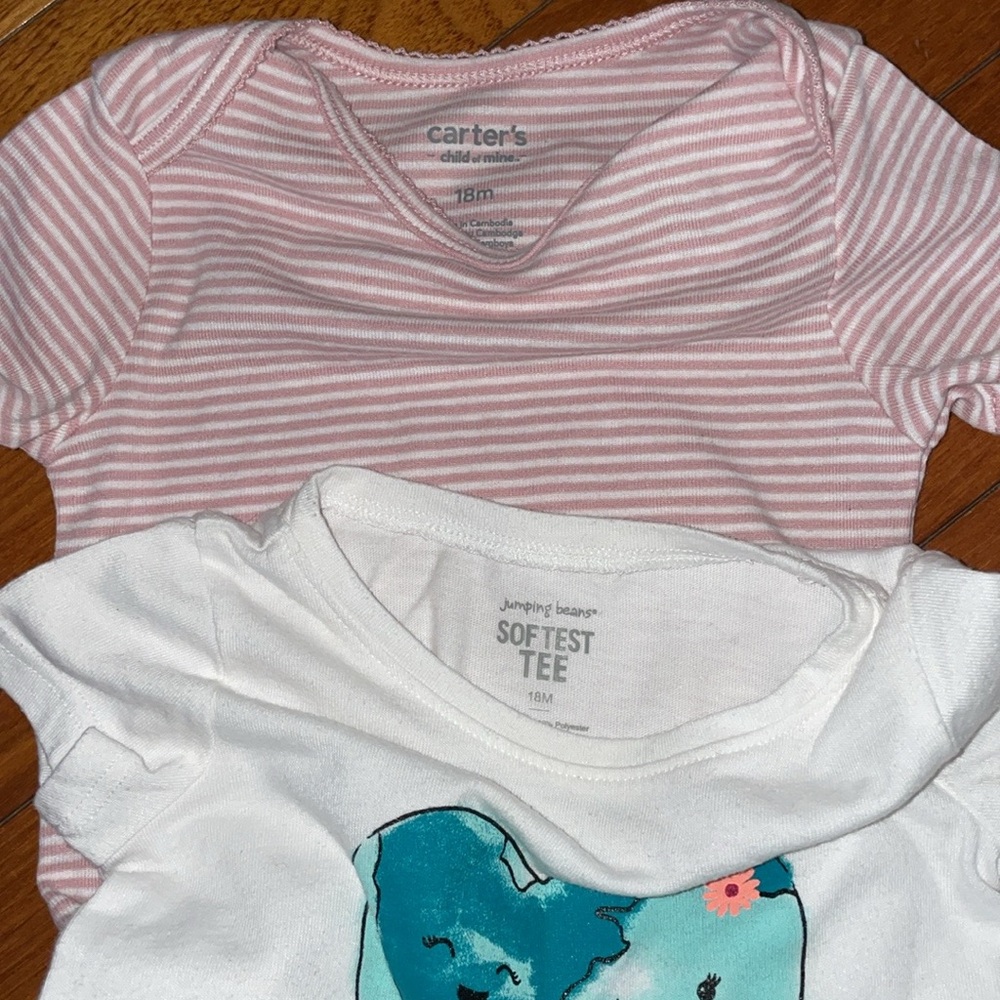 Lot bundle set Carter’s daddy’s girl striped onesies bubble shorts tee 18 months - Picture 6 of 7